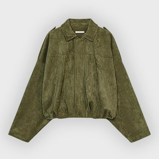 Wildleder Übergroße Warme Lederjacke
