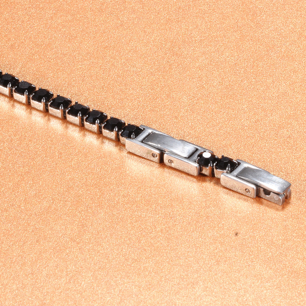 Damen Edelstahlarmband mit funkelnden Kristallen Shop Nory