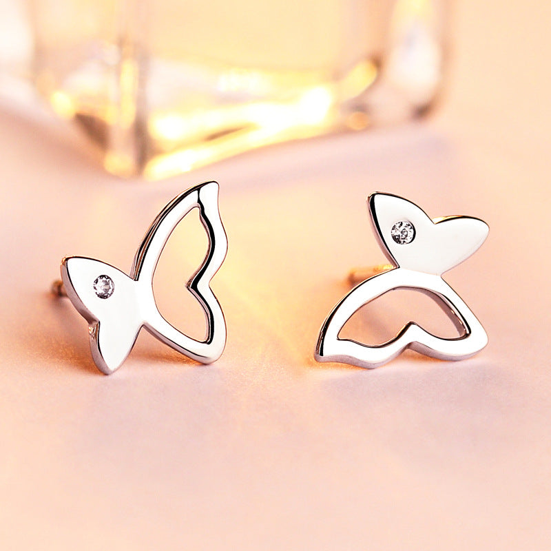 Damen Ohrringe im Schmetterlingsdesign mit funkelnden Zirkonia Shop Nory