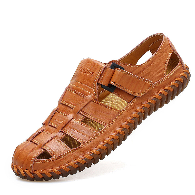 Herren Komfortable Leder-Sandalen mit individuell anpassbarem Riemen
