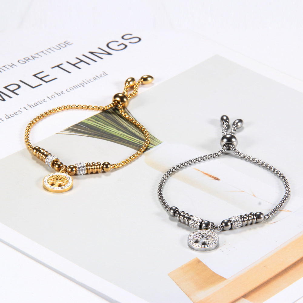 Damen Armband mit Baum-des-Lebens-Anhänger und funkelnden Zirkonia Shop Nory