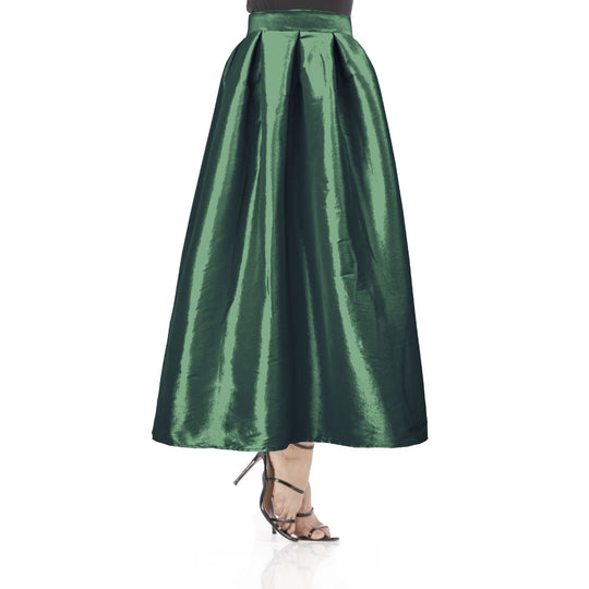 Damen Maxirock aus Satin mit hoher Taille & weitem Tellerrock Shop Nory