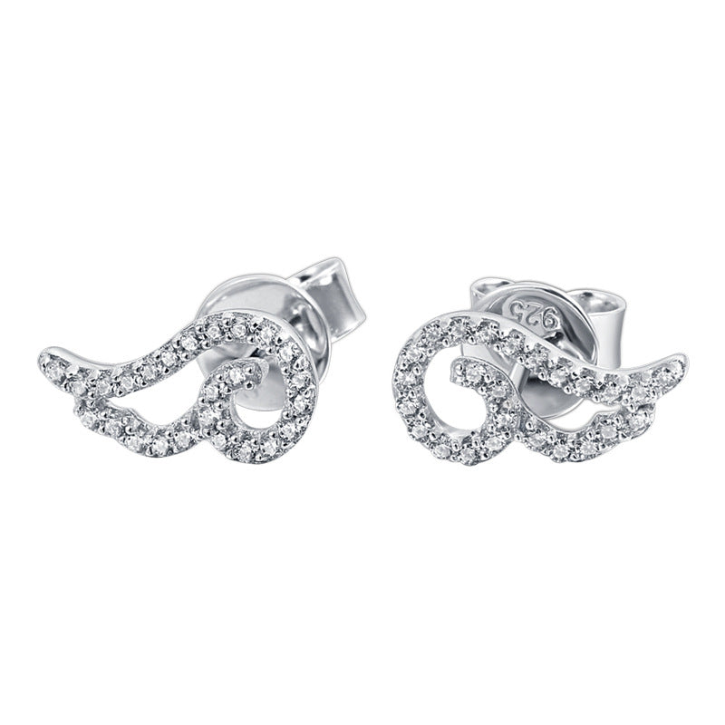 Damen Ohrringe im eleganten Spiraldesign mit funkelnden Zirkonia Shop Nory