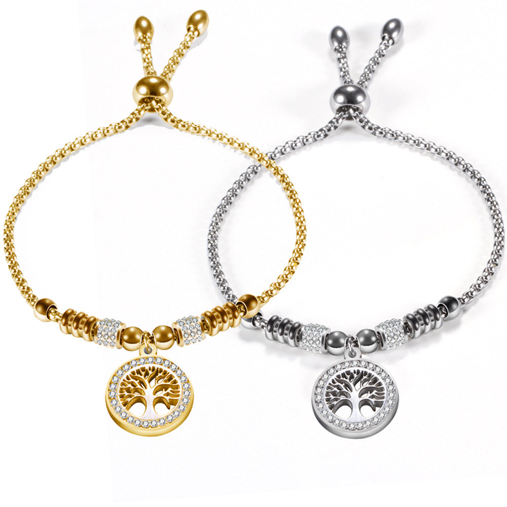 Damen Armband mit Baum-des-Lebens-Anhänger und funkelnden Zirkonia Shop Nory