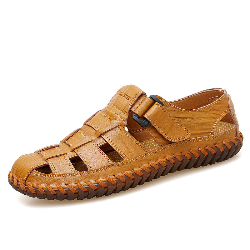 Herren Komfortable Leder-Sandalen mit individuell anpassbarem Riemen