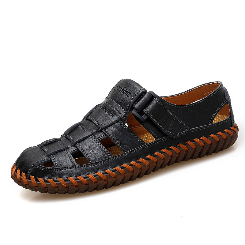 Herren Komfortable Leder-Sandalen mit individuell anpassbarem Riemen