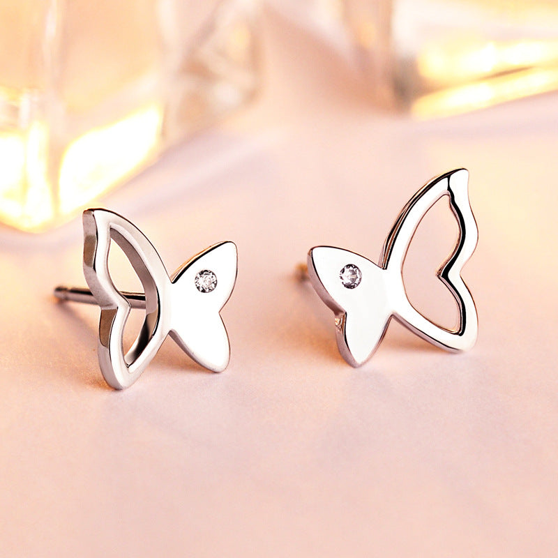 Damen Ohrringe im Schmetterlingsdesign mit funkelnden Zirkonia Shop Nory