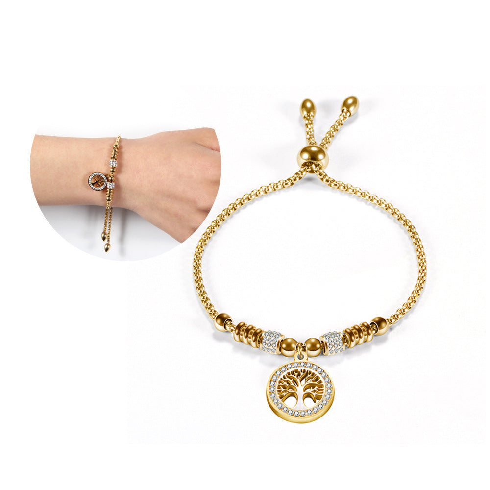 Damen Armband mit Baum-des-Lebens-Anhänger und funkelnden Zirkonia Shop Nory