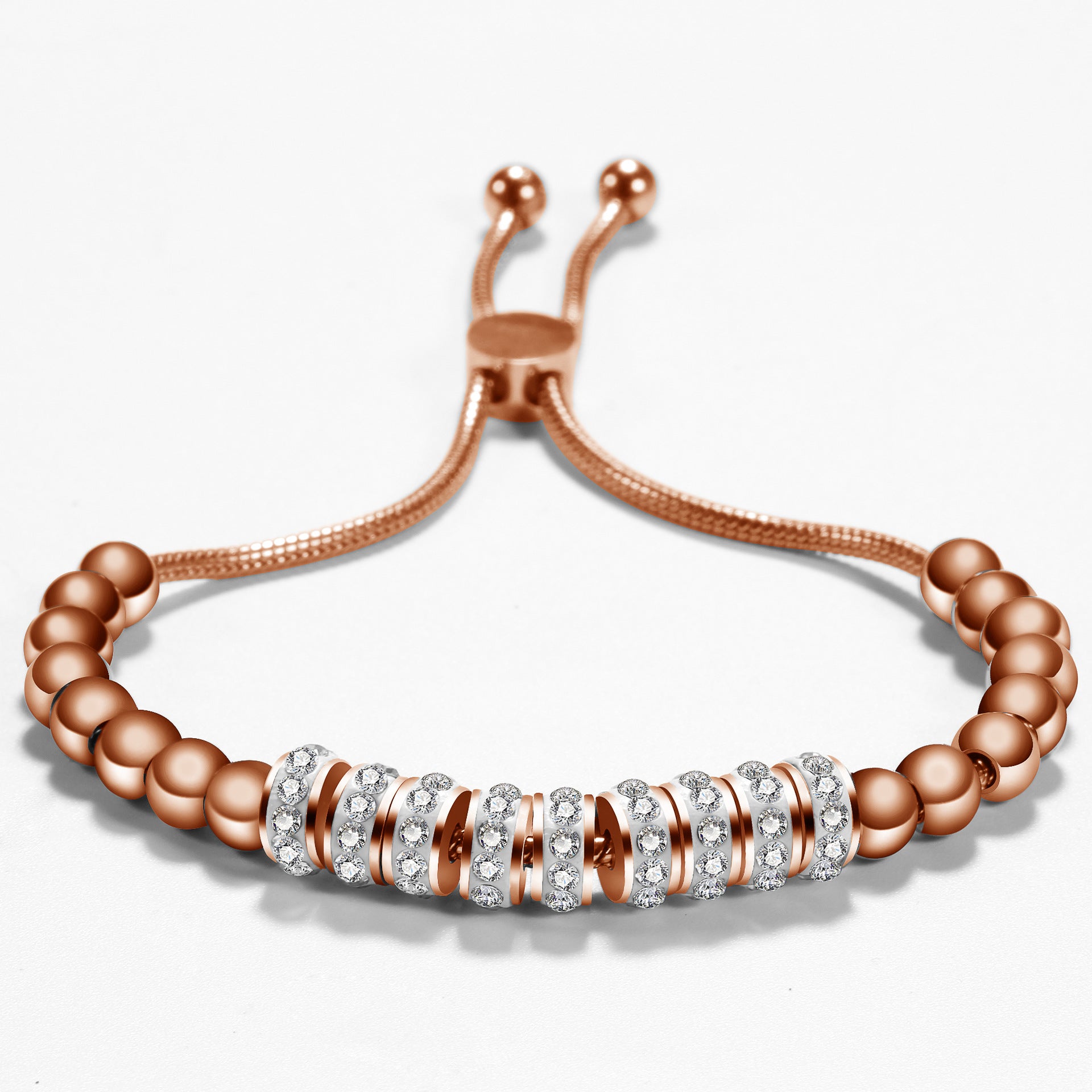 Damen Armband mit funkelnden Zirkonia und einstellbarem Zugverschluss Shop Nory