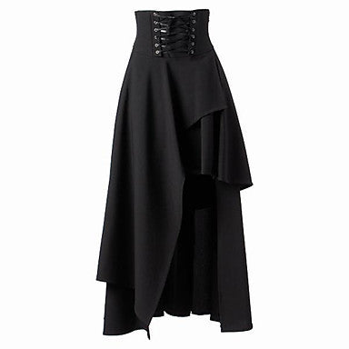 Damen Eleganter asymmetrischer Rock mit Schnürung