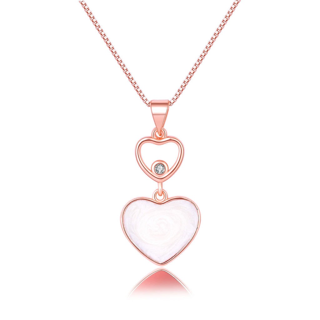 Damen Herzanhänger-Halskette mit funkelndem Zirkonia und elegantem Design Shop Nory