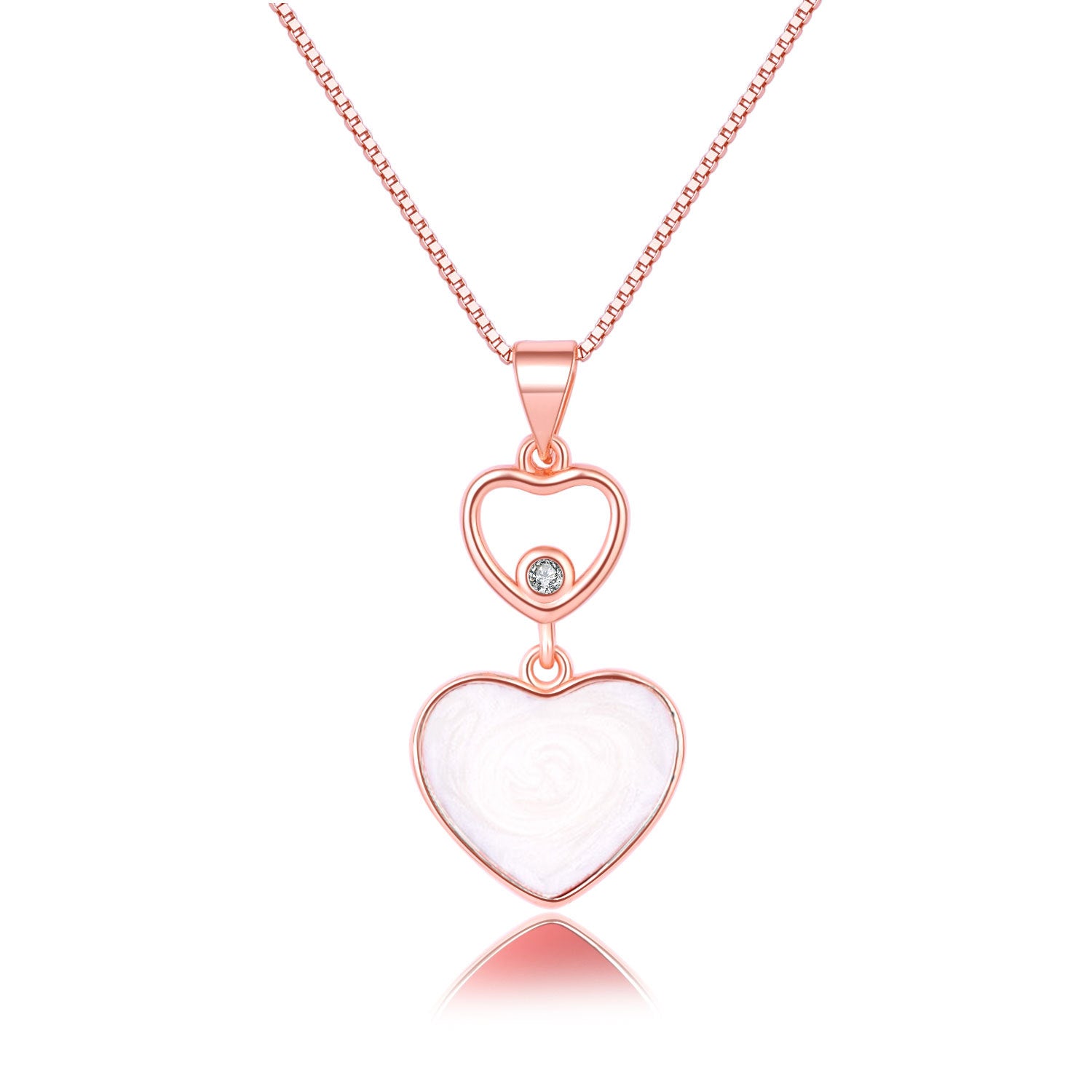 Damen Herzanhänger-Halskette mit funkelndem Zirkonia und elegantem Design Shop Nory