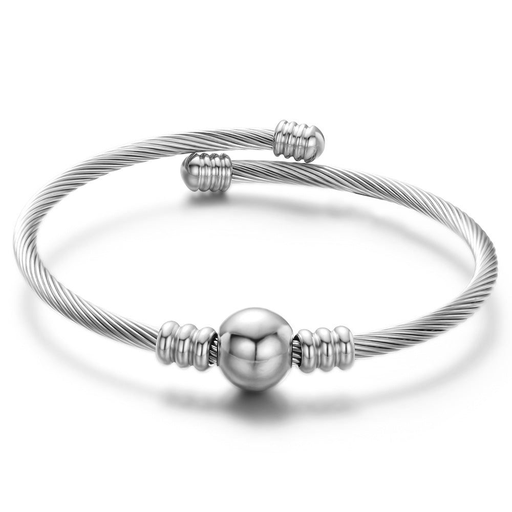 Damen Armband mit elegantem Drahtdesign und funkelndem Zirkonia Shop Nory