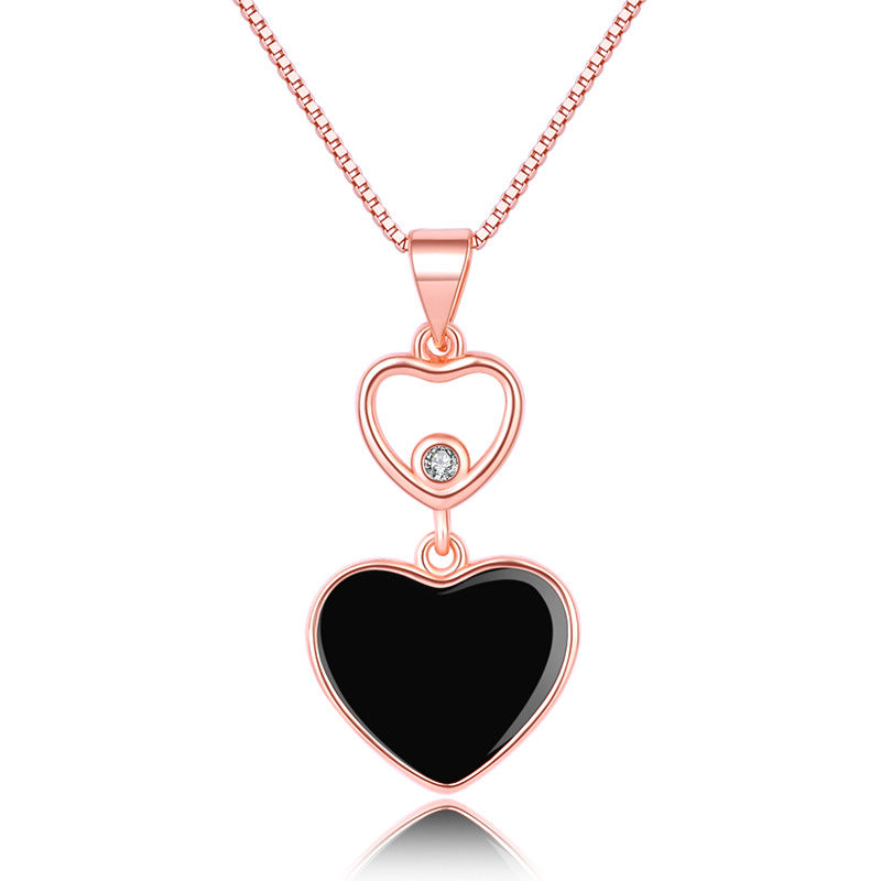 Damen Herzanhänger-Halskette mit funkelndem Zirkonia und elegantem Design Shop Nory