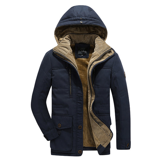 Herren Thermo-Feldparka mit abnehmbarer Kapuze und Teddyfutter Shop Nory