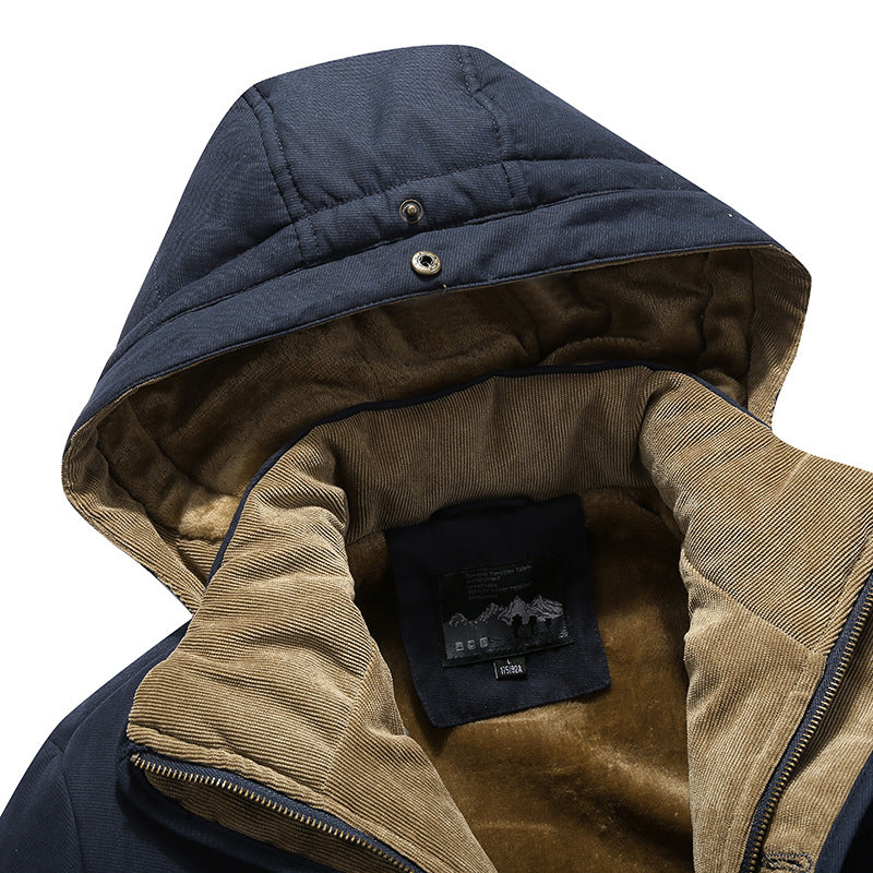 Herren Thermo-Feldparka mit abnehmbarer Kapuze und Teddyfutter Shop Nory