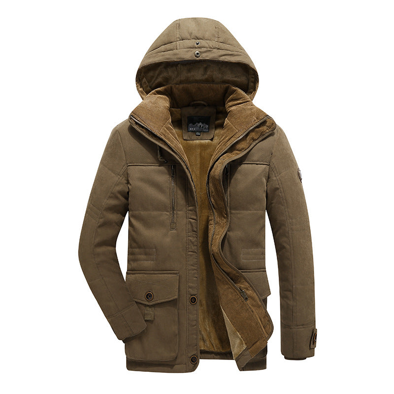 Herren Thermo-Feldparka mit abnehmbarer Kapuze und Teddyfutter Shop Nory