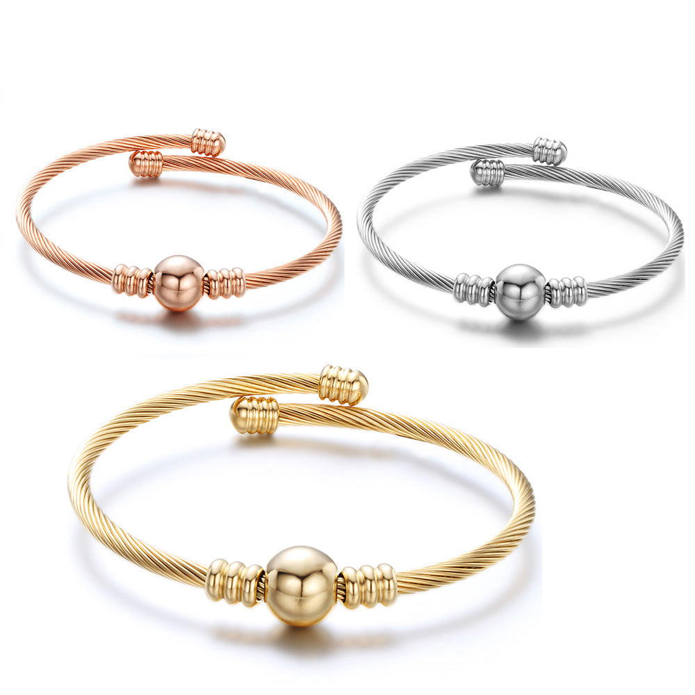 Damen Armband mit elegantem Drahtdesign und funkelndem Zirkonia Shop Nory