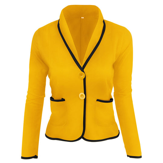 Damen Taillierter Jersey-Blazer mit Schalkragen & Kontrastpaspel Shop Nory