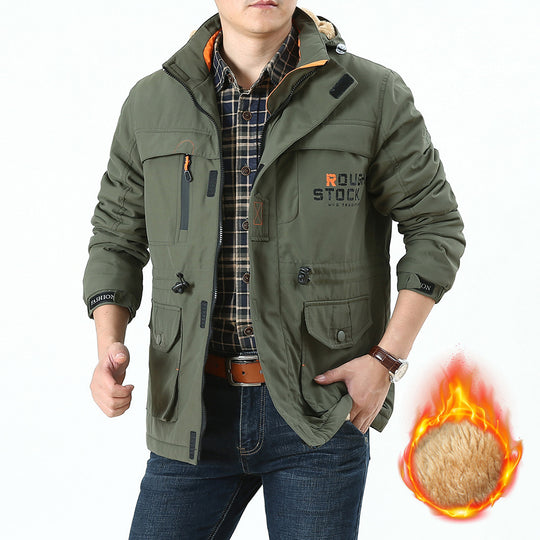 Herren Multifunktionale Wetterjacke mit praktischen Taschen Shop Nory