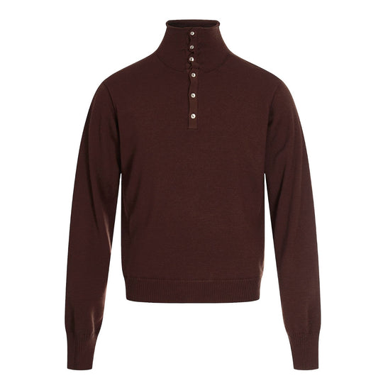 Unisex-Strickpullover, Oversize, Stehkragen