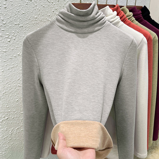 Damen-Thermo-Shirt mit Stehkragen, gefüttert