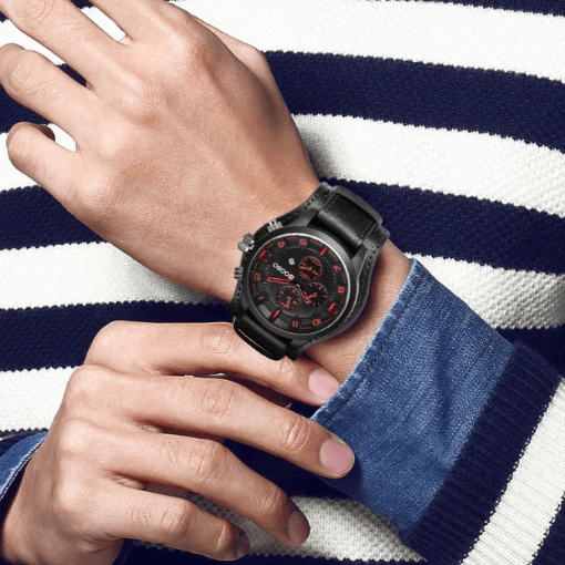 Shopnory | Luxe Navigator Uhr Lederband