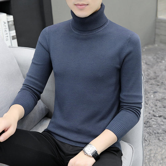 Herren-Rollkragenpullover, langärmelig, schmal geschnitten