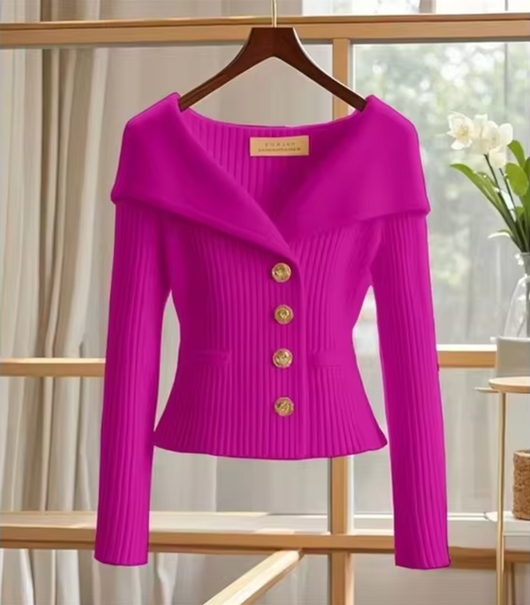 Strickjacke Damen Kurz Cardigan für Übergangsjahre