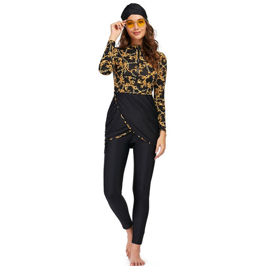 3 Teile Set Halal Bademode Badeanzug Burkini Badeoutfit