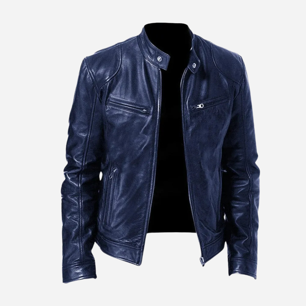 Stylische Moto-Lederjacke