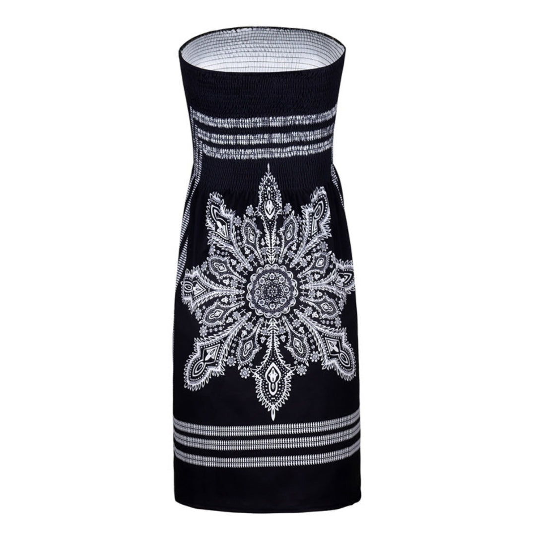 Bedrucktes Röhrentop-Kleid