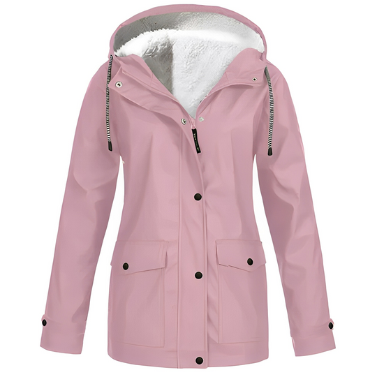 Fleecegefütterte Damen Regenjacke