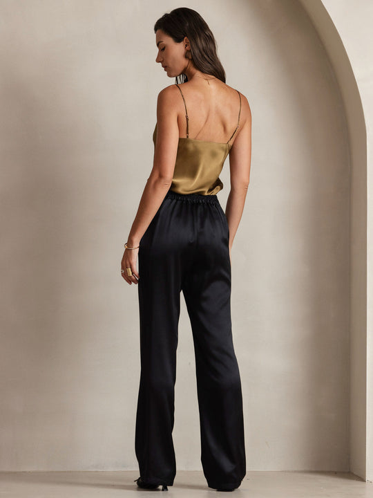 V-Ausschnitt Reine Seide Spaghettiträger Camisole Top