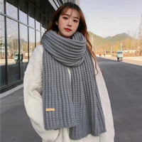 Grey Knit Scarf