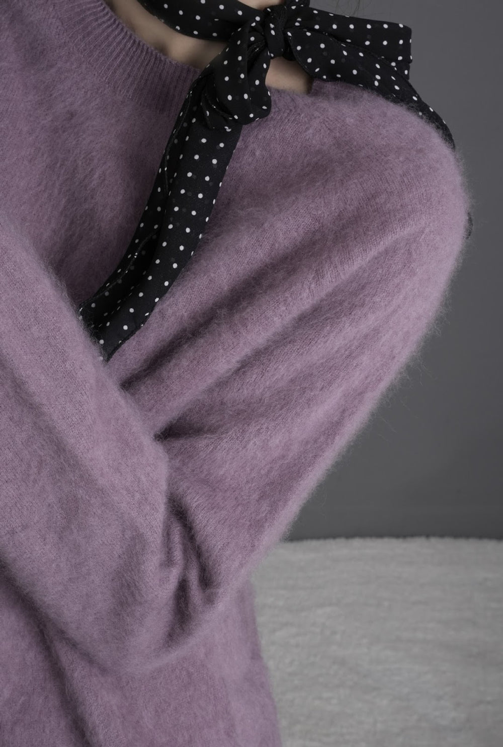 Damen-Wollpullover, Kaschmir-Mix, Rundhalsausschnitt