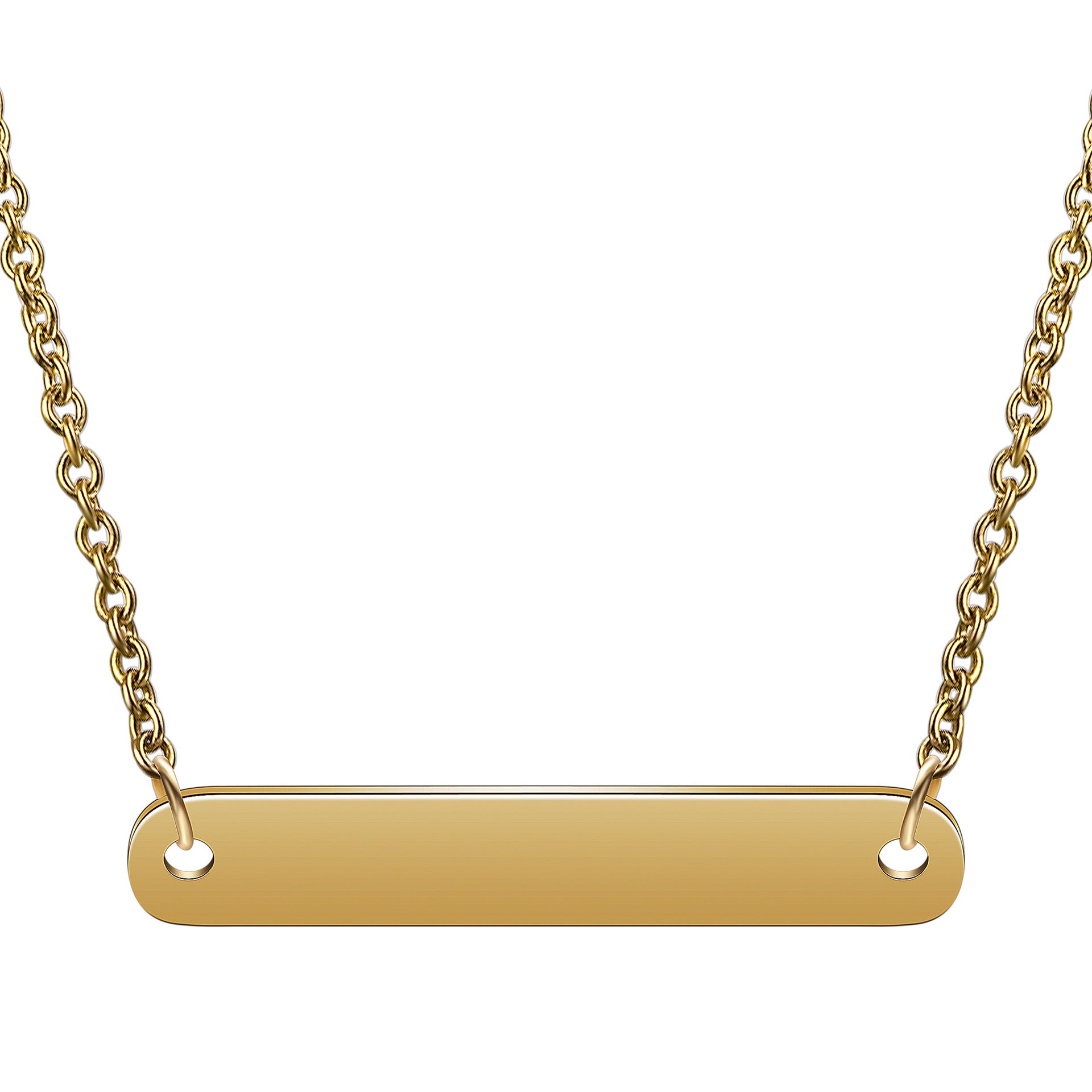 Damen personalisierte Edelstahl Halskette mit gravierbarem Anhänger Shop Nory