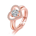 Damenring mit funkelndem Herzdesign und elegantem Zirkonia-Besatz Shop Nory