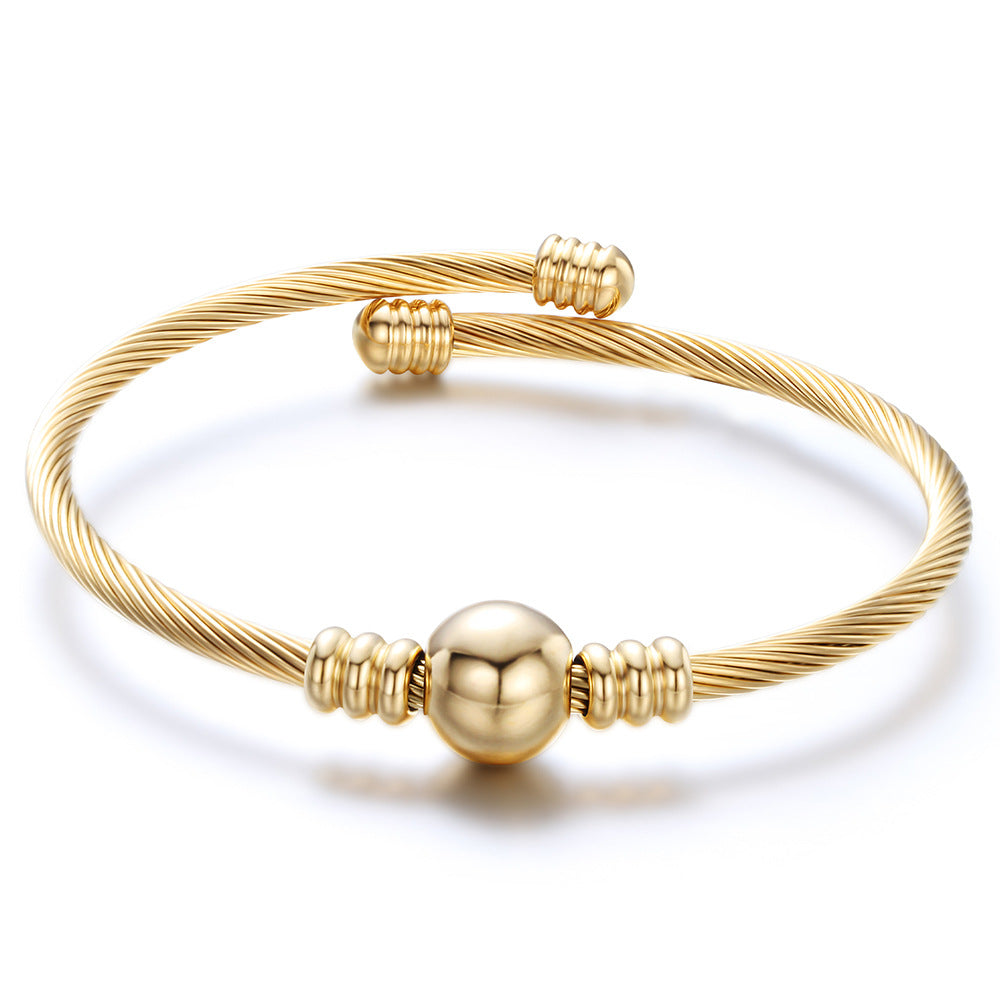 Damen Armband mit elegantem Drahtdesign und funkelndem Zirkonia Shop Nory