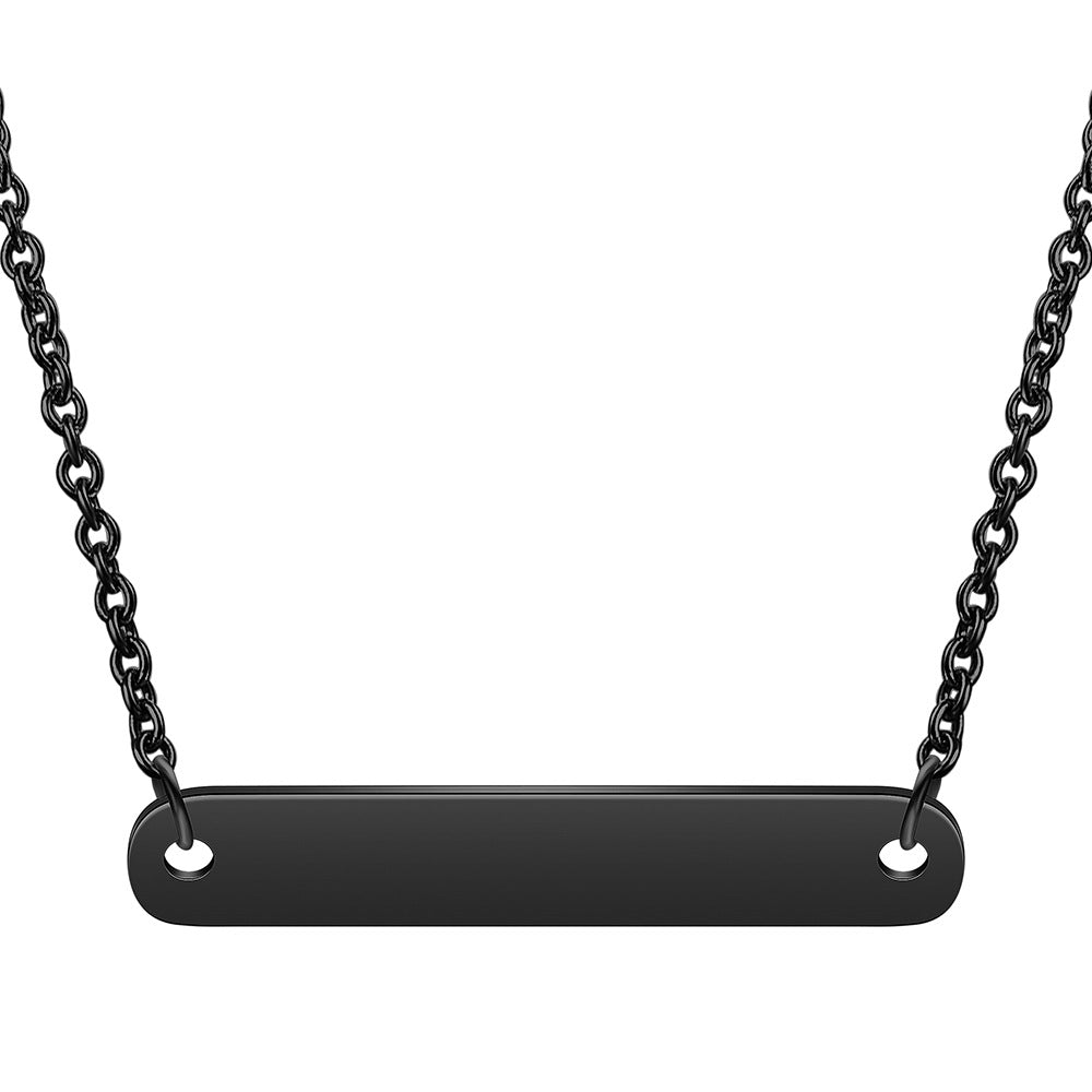 Damen personalisierte Edelstahl Halskette mit gravierbarem Anhänger Shop Nory