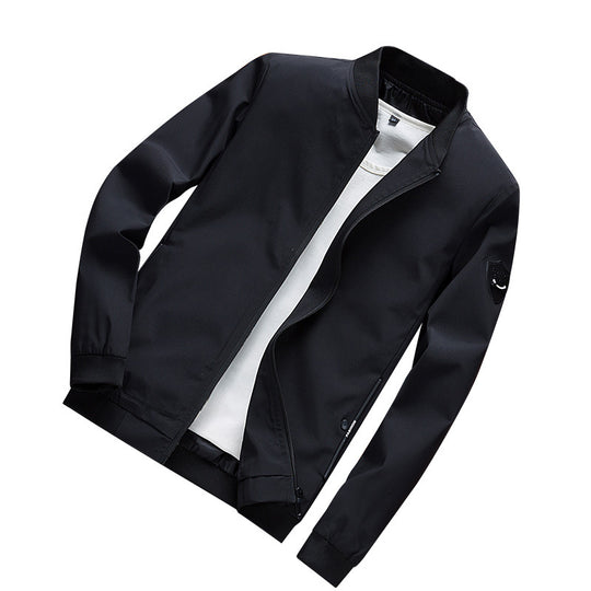 Herren Minimalistischer Softshell-Blouson mit elastischen Bündchen und verdecktem Reißverschluss Shop Nory