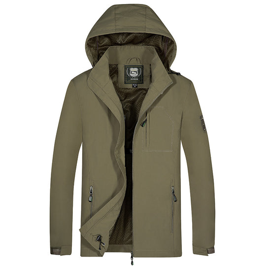 Herren Kapuzen-Softshelljacke mit Mesh-Innenfutter und multifunktionalen Reißverschlusstaschen Shop Nory
