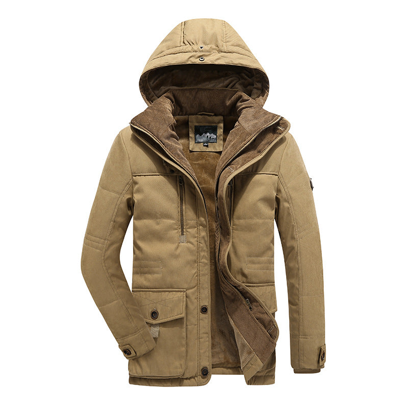 Herren Thermo-Feldparka mit abnehmbarer Kapuze und Teddyfutter Shop Nory
