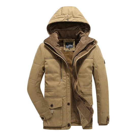 Herren Thermo-Feldparka mit abnehmbarer Kapuze und Teddyfutter Shop Nory