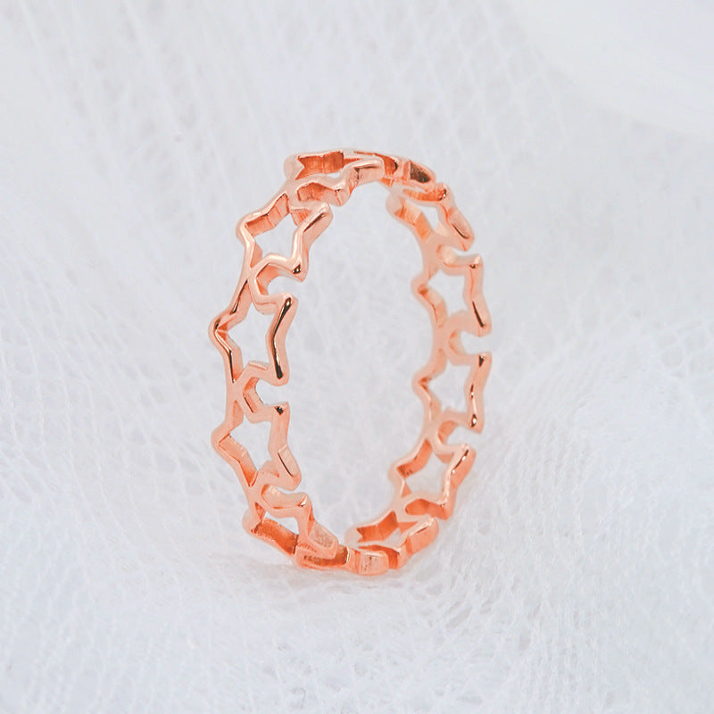 Damen Ring mit funkelnden Sternanhängern Shop Nory