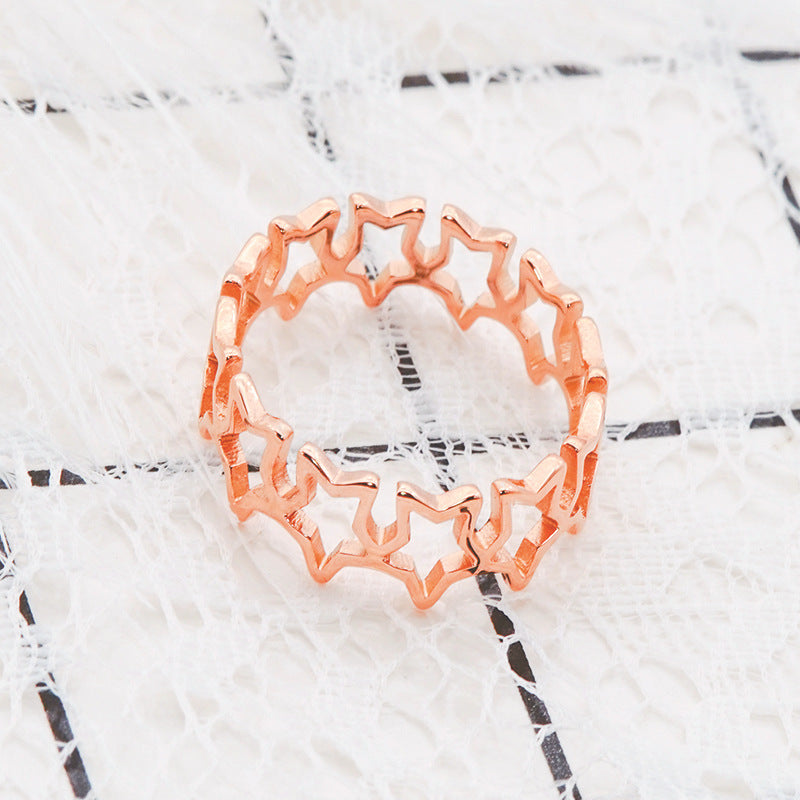 Damen Ring mit funkelnden Sternanhängern Shop Nory