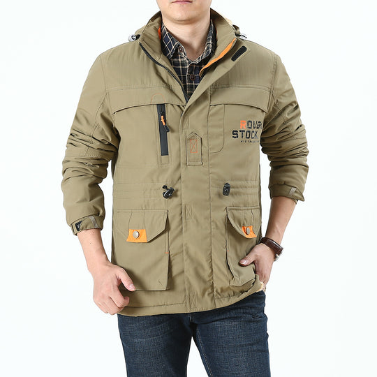 Herren Multifunktionale Wetterjacke mit praktischen Taschen Shop Nory
