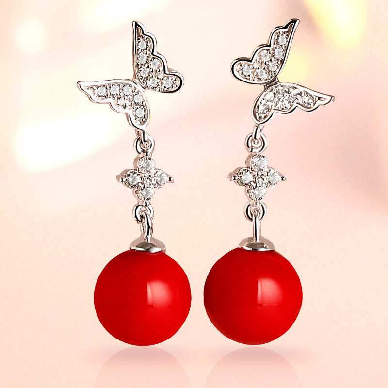 Damenohrringe mit Schmetterlingsdesign und funkelnden Zirkonia Shop Nory
