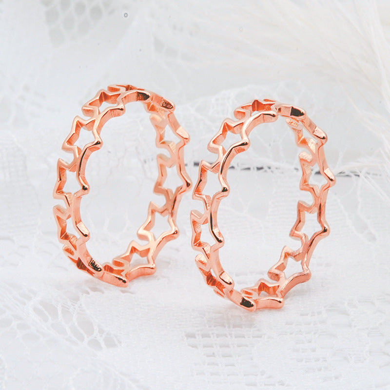 Damen Ring mit funkelnden Sternanhängern Shop Nory