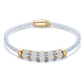 Damen Armband aus hochwertigem geflochtenem Leder mit funkelnden Zirkonia-Shop Nory